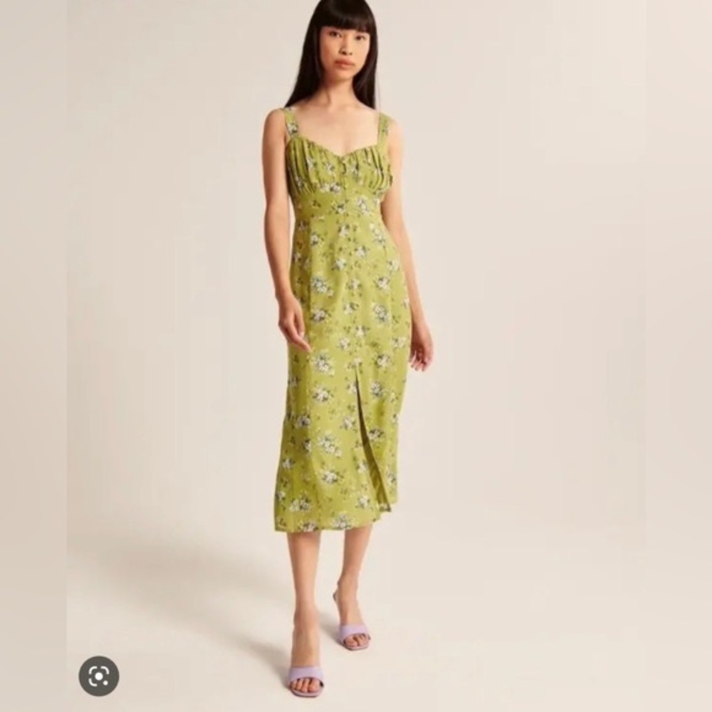 Abercrombie Button Through Slim Midi Dress